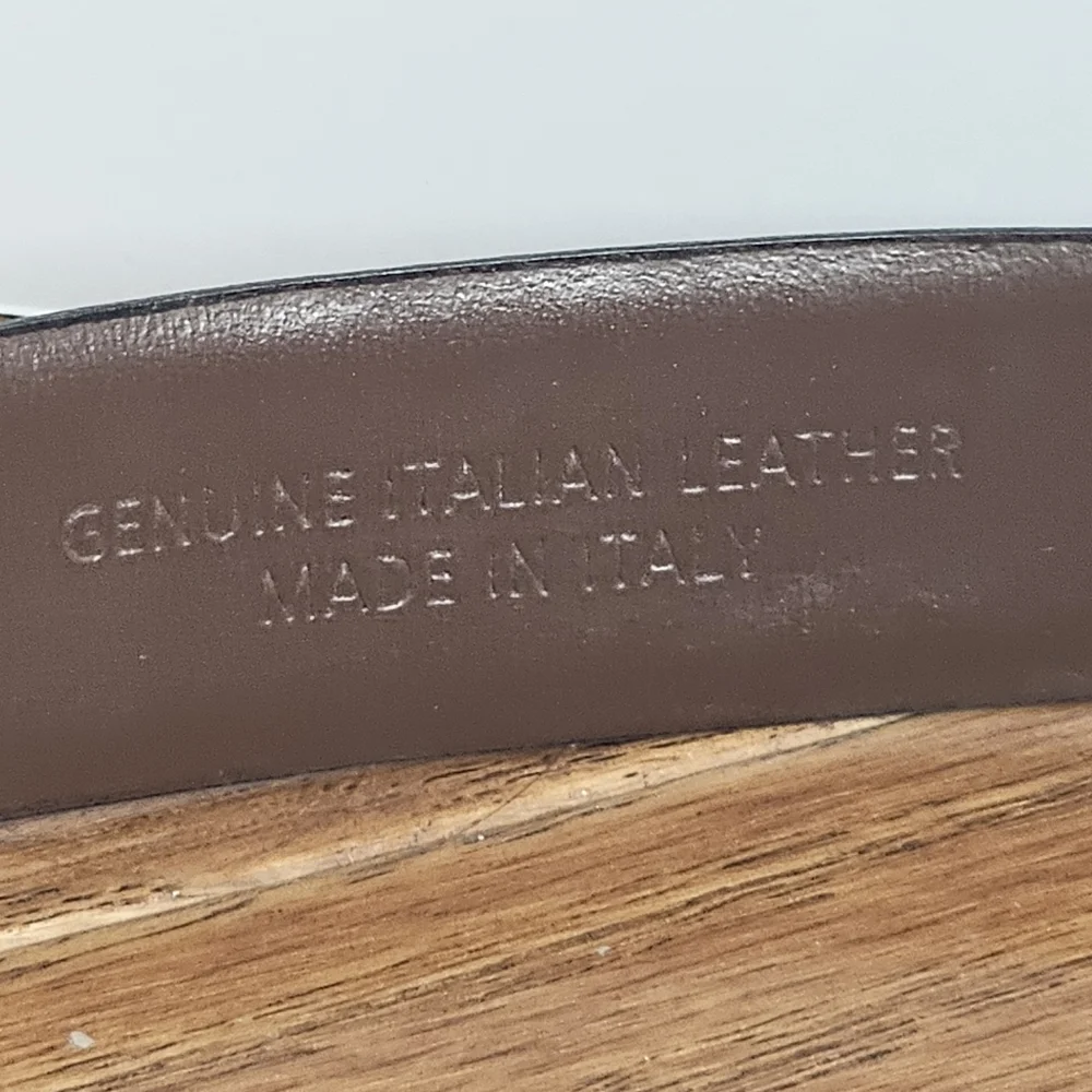 Italian Leather Eurometal Brown Belt 38 Business Casual Eurometal See Descr. **